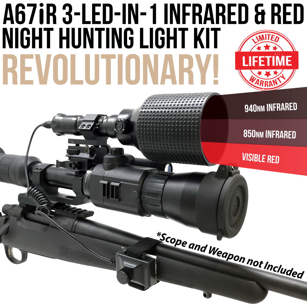 Long Range Ir Illuminator UniqueFire 1405 T67 IR 850nm Infrared