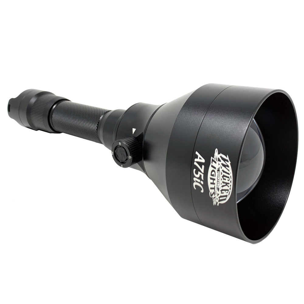 Wicked Lights A75iC 4-Color-In-1 (Red, 850nm Infrared (IR), Green, White) Night Hunting Light Kit For Coyote, Foxes, Hogs W2082