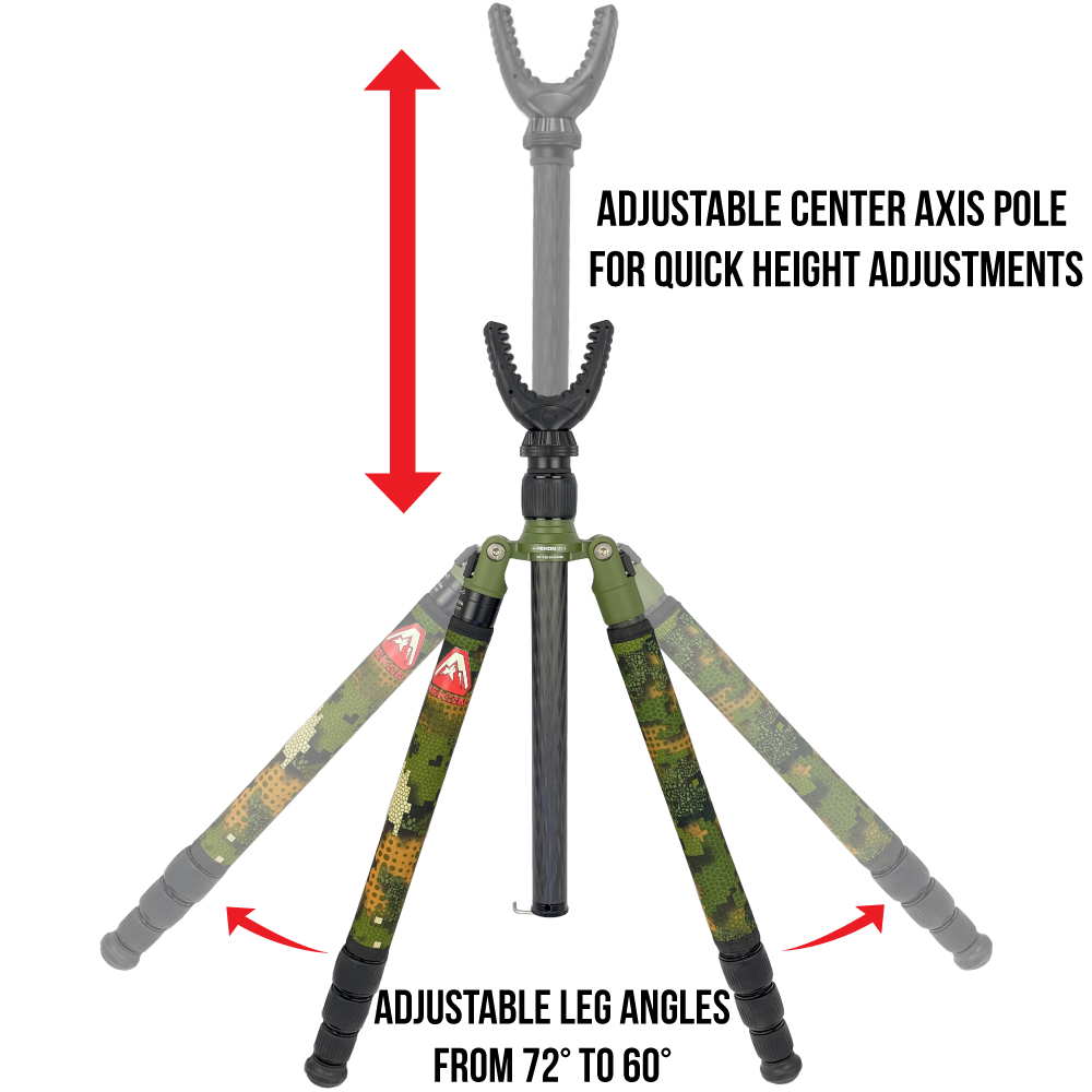 REKON Outdoor Gear CFS-1 Premium Carbon Fiber Shooting Sticks R002