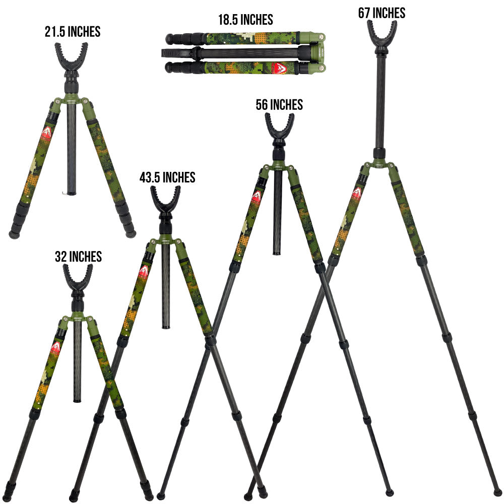 REKON Outdoor Gear CFS-1 Premium Carbon Fiber Shooting Sticks R002