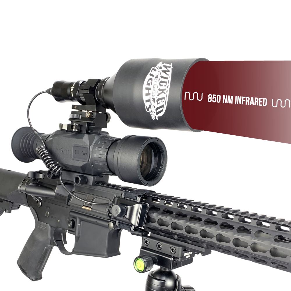 Wicked Lights® W404iC 850nm Infrared Night Hunting Light Kit for Night Vision ,Hog, Coyote, and Predators W2079