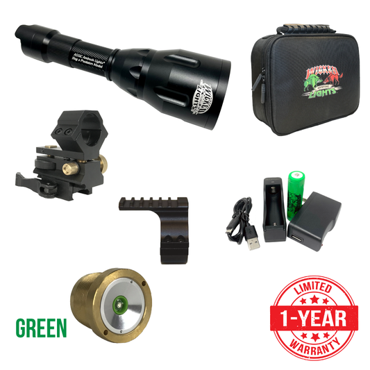 Wicked Lights A55iC Green Night Hunting Light Kit for Coyote, Hogs, Varmint, and Predator W2104