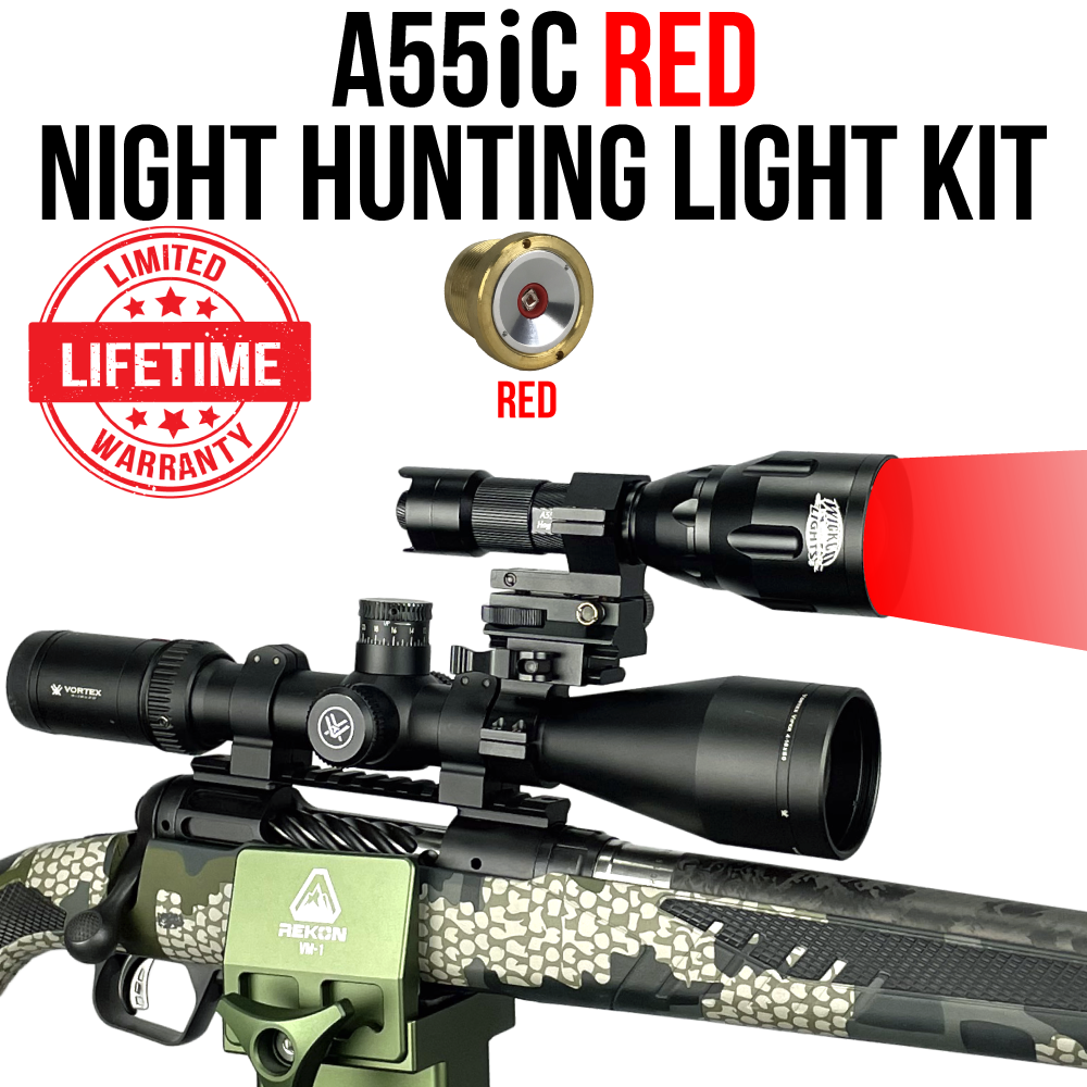 Wicked Lights A55iC Red Night Hunting Light Kit for Coyote, Hogs, Varmint, and Predator W2060