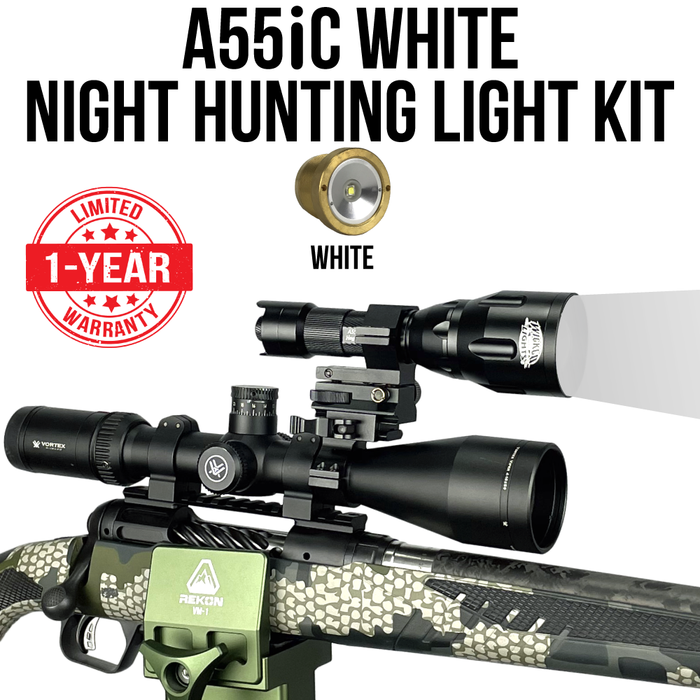 Wicked Lights A55iC White Night Hunting Light Kit for Coyote, Hogs, Varmint, and Predator W2105