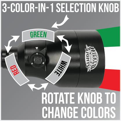 Wicked Lights A67iC 3-Color-In-1 (Green, Red, White) Night Hunting Light Kit for Coyote, Varmint, Hog, Predators W2021