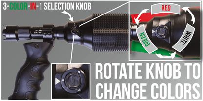 Wicked Lights A67iC 3-Color-In-1 Night Hunting Ergo Scan Light Flashlight Kit for foxes, coyotes, hogs W2022