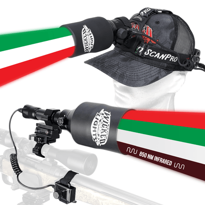 Wicked Lights A75iC 4-Color-In-1 and ScanPro iC GEN4 3-Color-In-1 Night Hunting Light and Headlamp Combo Pack W2106