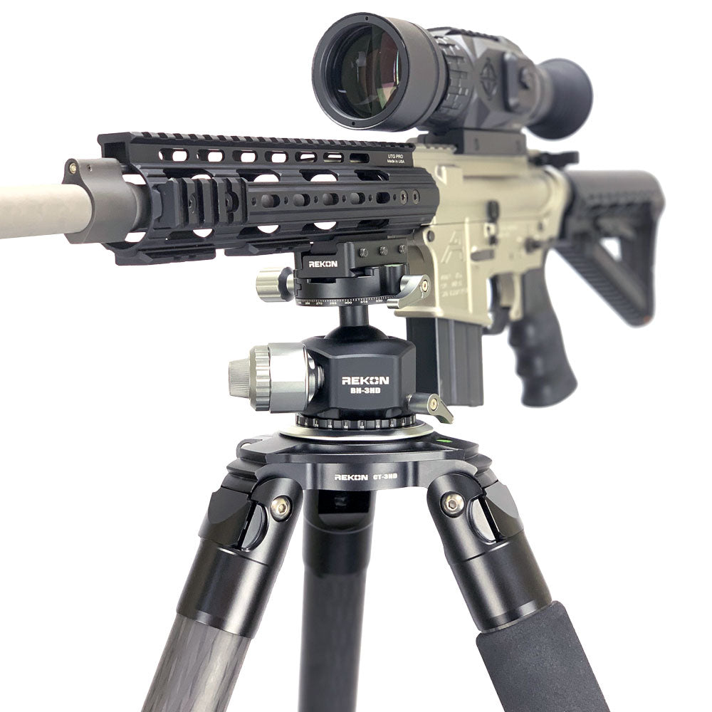 REKON CT-3HD Carbon Fiber Ambush™ Tripod with BH-3HD Ball Head and RTA2 Picatinny to Arca-Swiss Mount R024