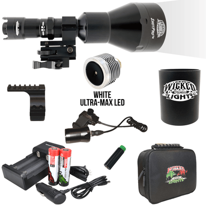 Wicked Lights ShotPro Extreme Range WHITE Ultra-Max LED Night Hunting Light Kit for Hog, Coyote, and Predators W2094