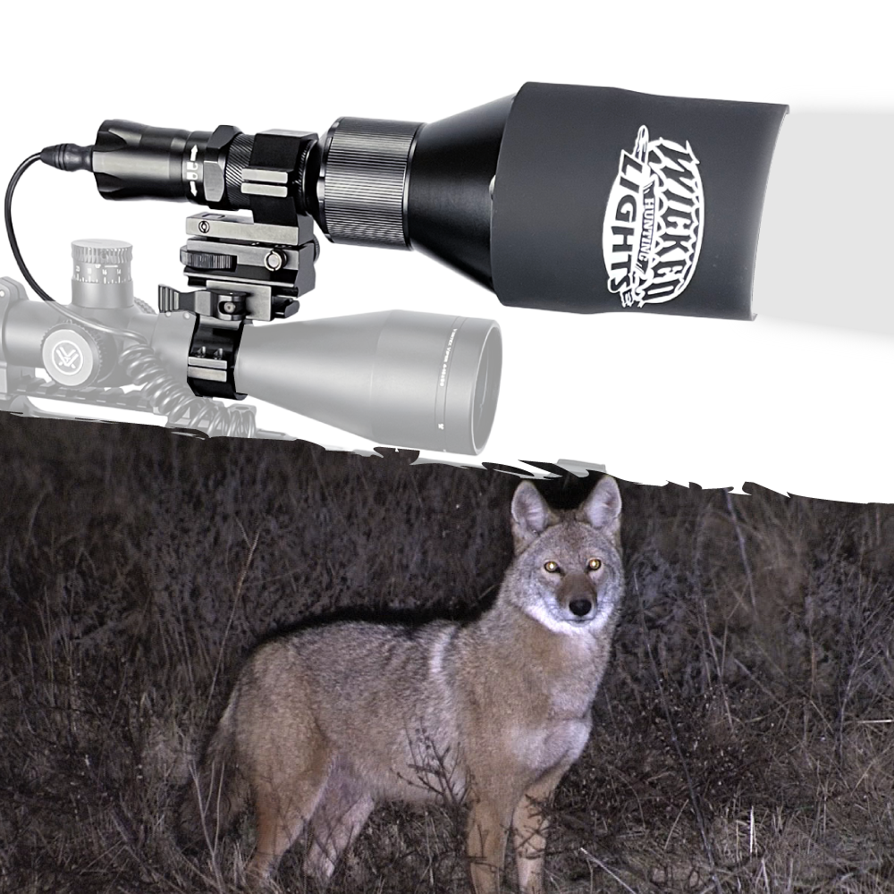 Wicked Lights® ShotPro™ Extreme Range WHITE Ultra-Max LED Night Hunting Light Kit for Hog, Coyote, and Predators W2094