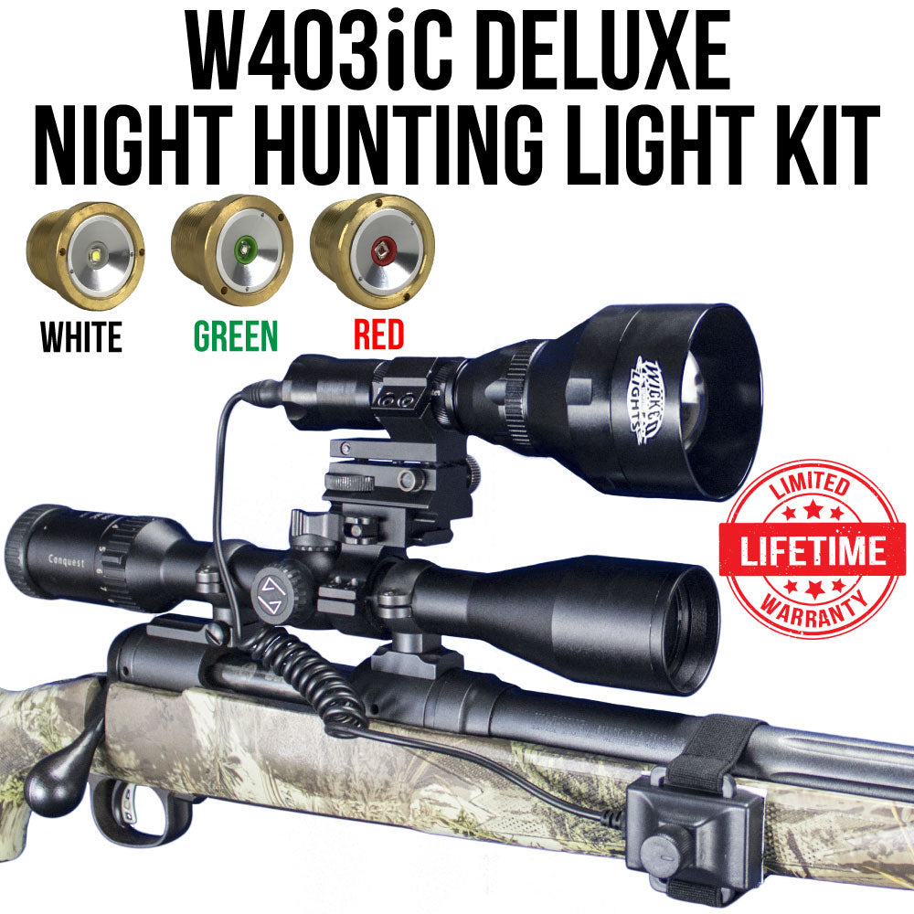 Wicked Lights W403iC DELUXE Night Hunting Light Kit for coyote, fox, hog, varmints, predators W2015