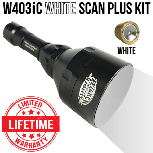 Wicked Lights™ W403iC Intensity Control Scan Light Plus Night Hunting Light with WHITE LED for Predator, Hog, varmints W2011