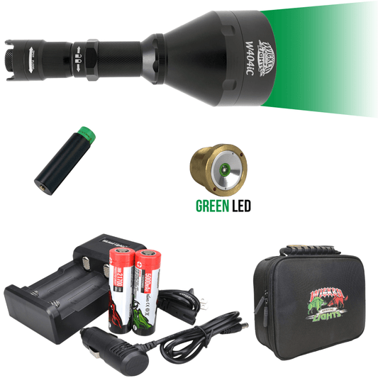 Wicked Lights® W404iC GREEN Scan Plus Flashlight Night Hunting Light for Hog, Coyote, and Predators W2073