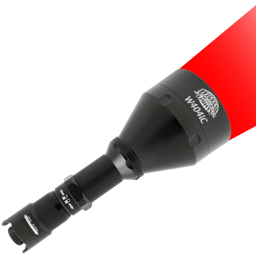 Wicked Lights® W404iC RED Scan Plus Flashlight Night Hunting Light for Hog, Coyote, and Predators W2074