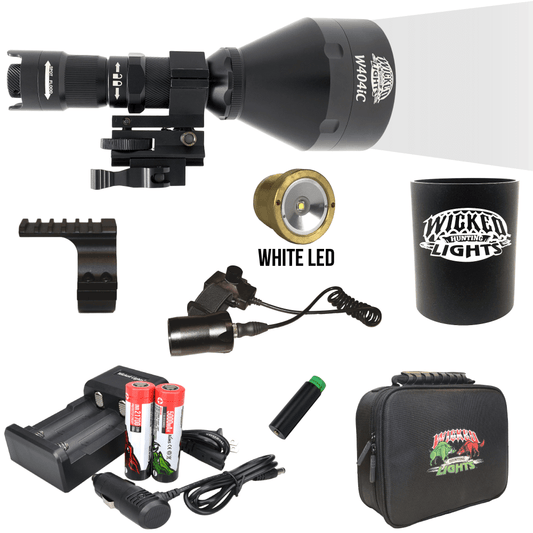 Wicked Lights® W404iC WHITE Night Hunting Light  Kit for Hog, Coyote, and Predators W2078