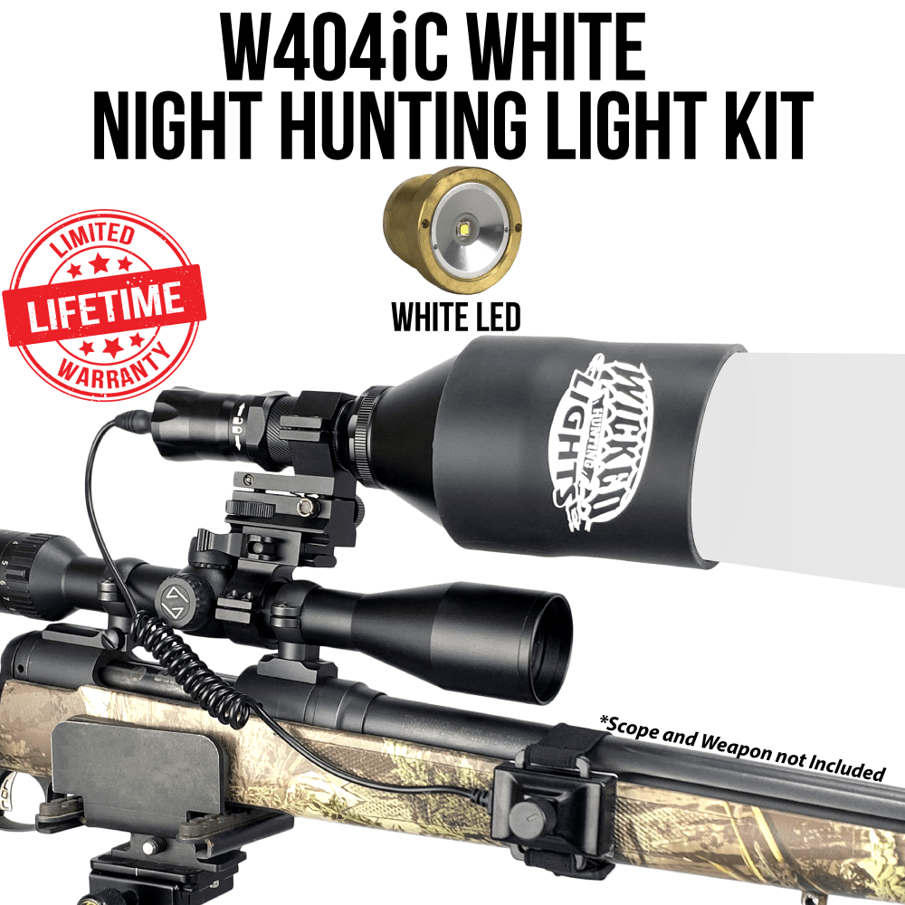 Wicked Lights® W404iC WHITE Night Hunting Light  Kit for Hog, Coyote, and Predators W2078