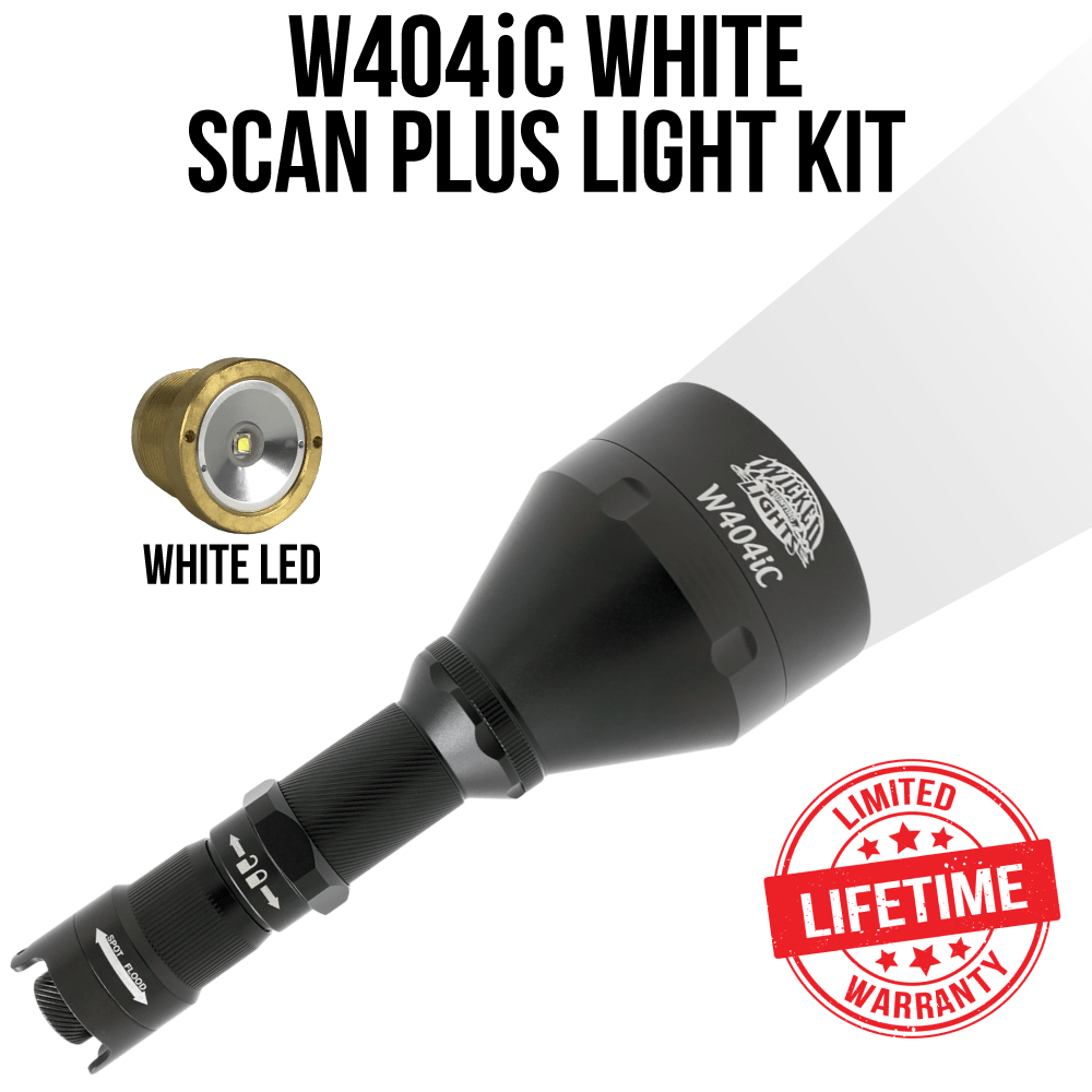 Wicked Lights® W404iC WHITE Scan Plus Flashlight Night Hunting Light for Hog, Coyote, and Predators W2075